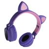 Наушники Cat Ear 3D со светодиодной подсветкой, беспроводные складные Bluetooth 5.0 гарнитуры с микрофоном