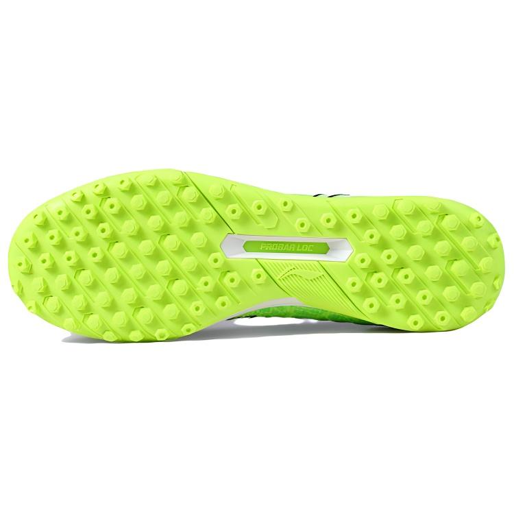 Li Ning Удобный Простой TF (Резиновые шипы) Футбольные бутсы с искусственным покрытием PU, нескользящие, износостойкие, мужские, зеленые ASFU061-2