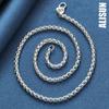 925 Sterling Silver 4mm Snake Bone Necklace Fashionable Wedding Jewelry