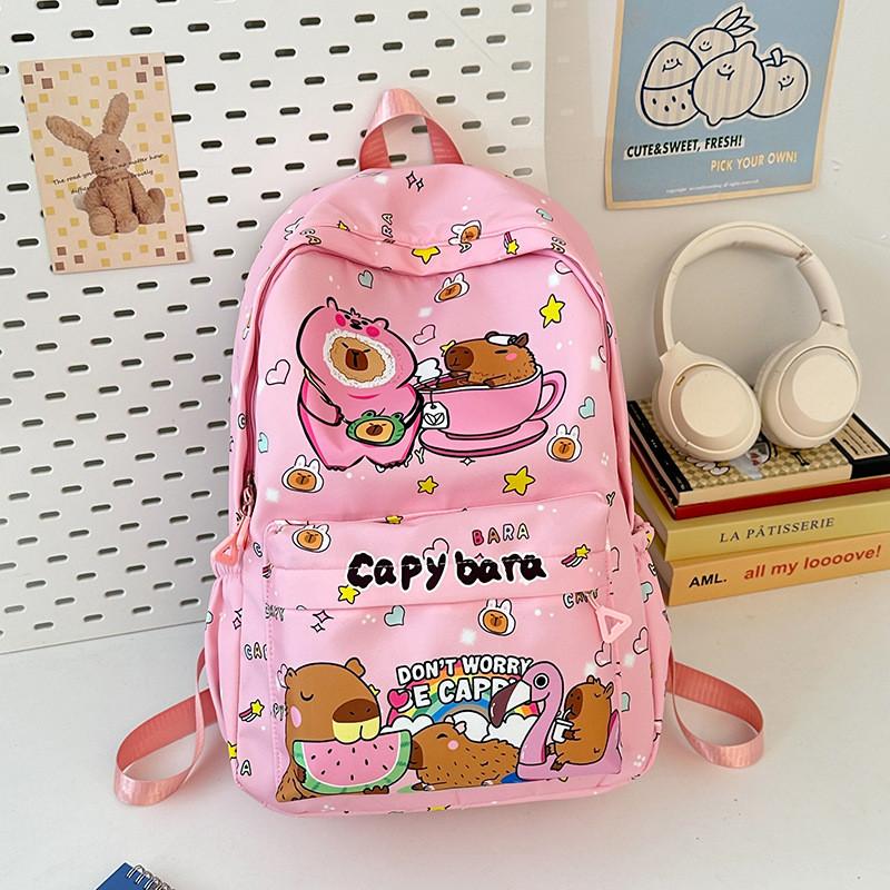 Принтованный рюкзак капибары уличный дышащий большой вместимости дорожная школьная сумка
