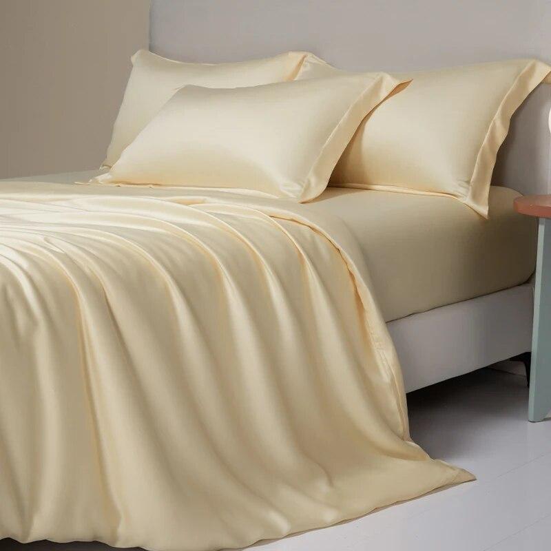 Комплект постельного белья из 100% египетского хлопка с натянутой простыней, плоская простыня, наволочка, роскошные нити 1000, 4/6 шт., комплекты постельного белья Sliky