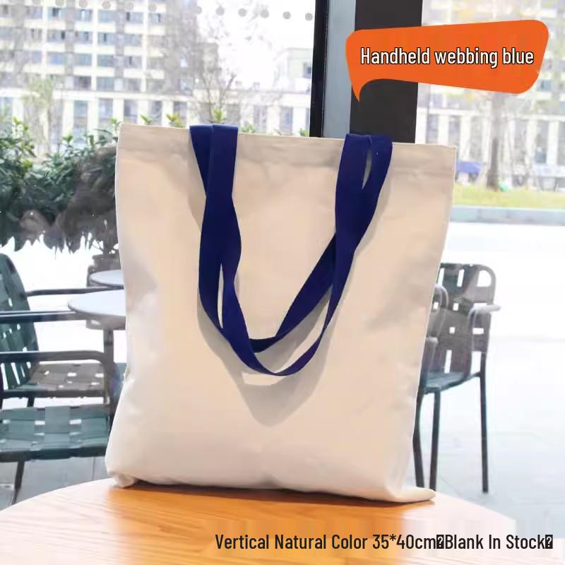 Высококачественная холщовая сумка-тоут с индивидуальным логотипом - Белая, Пустая, Персонализированная печать