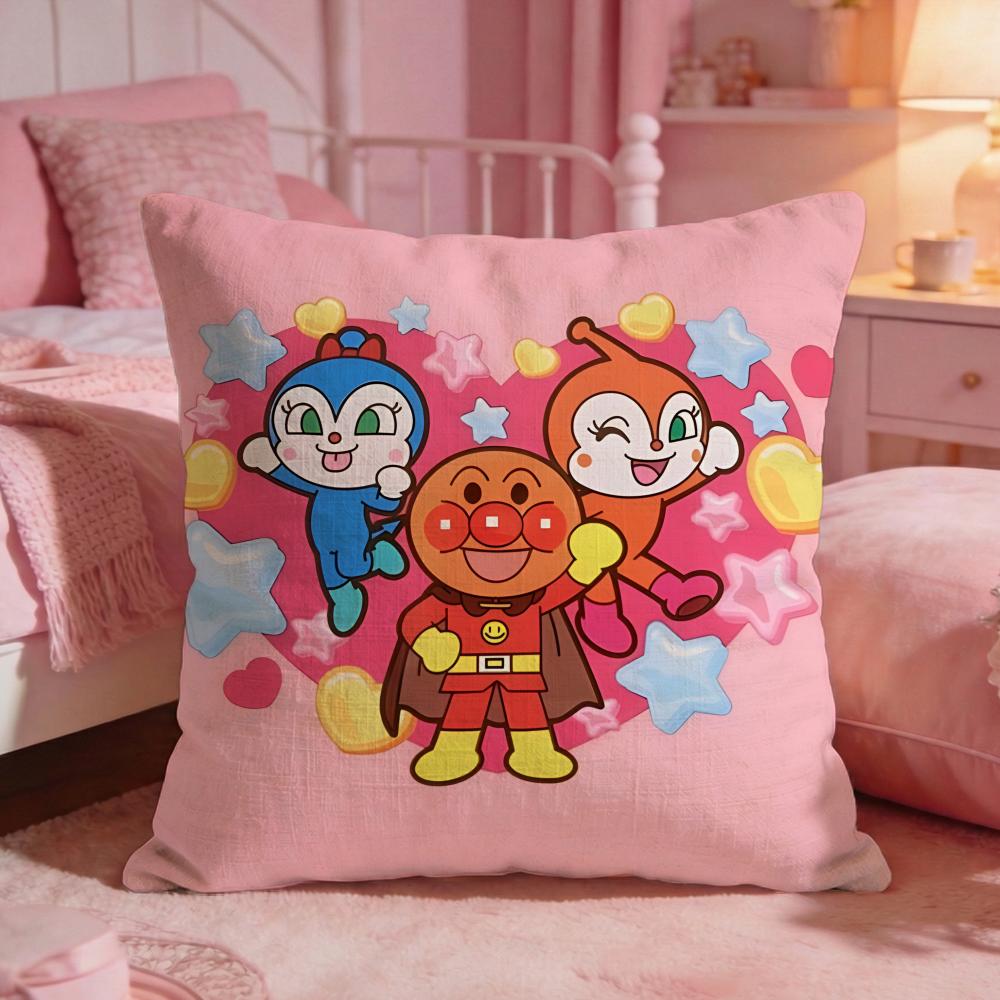 AAnpanmanS Cute Cartoon Cushion Cover Premium Comfort Reversible Pillow Cove Two In One Design For Any Room Car Interior