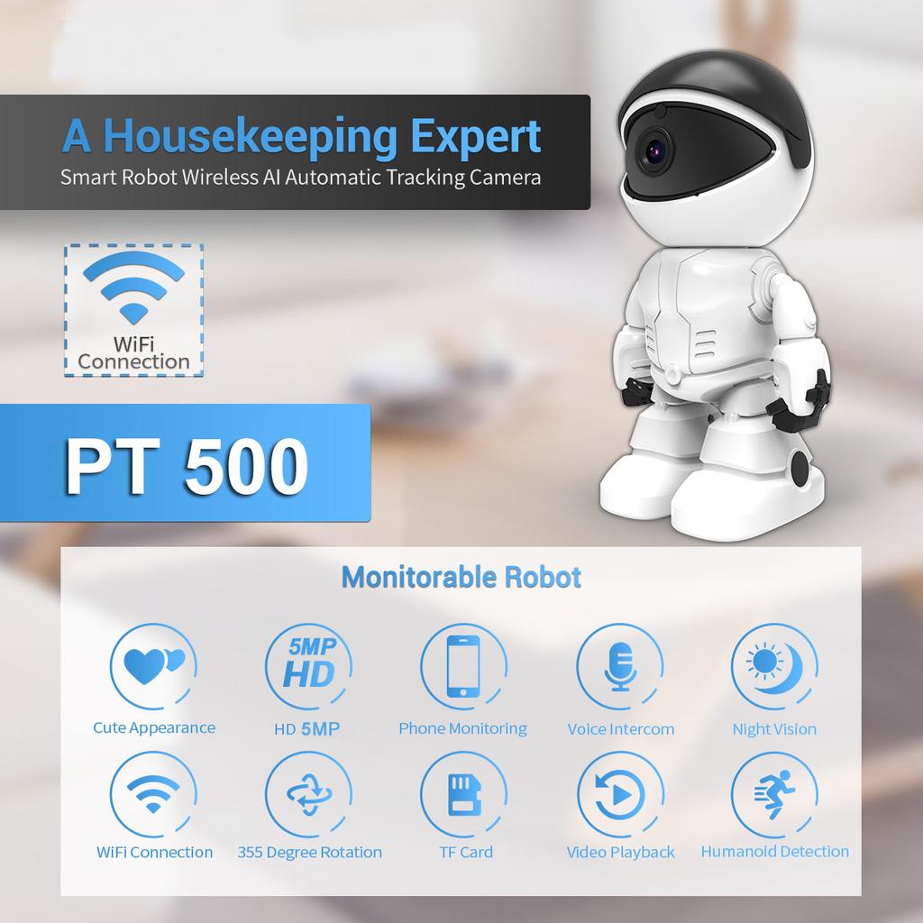 Robot IP Camera WiFi Indoor Camera Mini Home Security Camera