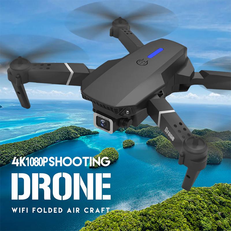 Новый радиоуправляемый дрон с двойной камерой 4K HD, складным квадрокоптером FPV с Wi-Fi и 4 батареями