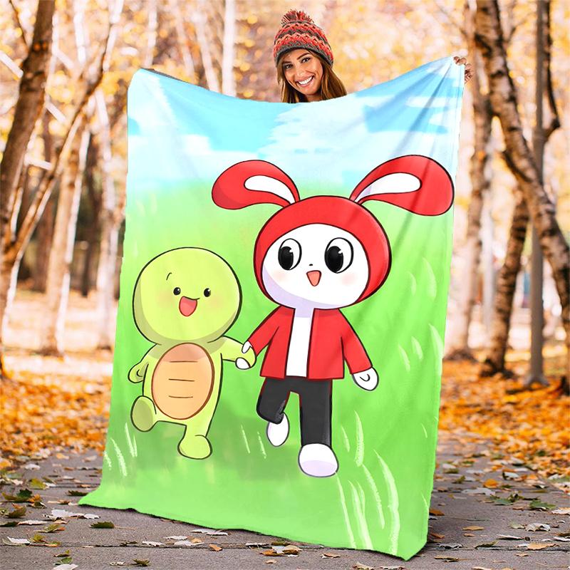 Jj Mikey Maizen Flannel Blanket Soft Warm All-Season Throw, Design for Camping, Car Travel, Hiking Sofa, Bed, Office Perfect Gift for Parties
