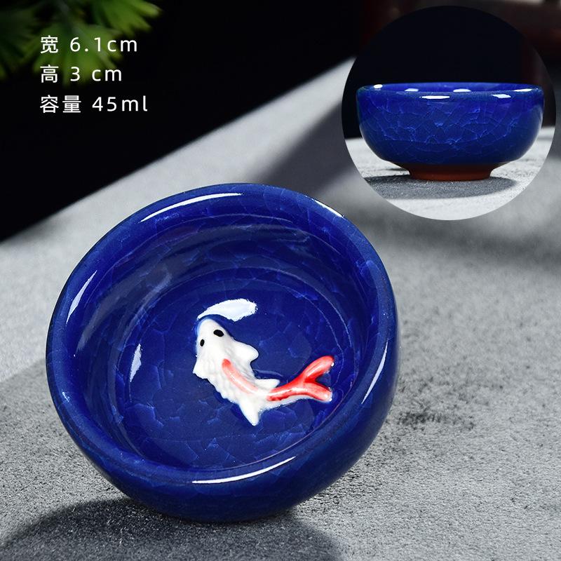 Чашка для чая с эффектом кракелюра льда, керамический набор для чая Кунг-фу, мастерская одиночная чашка, посуда для чаепития, винтажная посуда для чая с эффектом печной глазури, аксессуары, подарки
