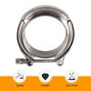 Broyear NEW 2" 2.5" 3" 3.5"  51mm 57mm 63mm 76mm Self Aligning Male/Female V-Band Vband Clamp CNC Stainless Steel Flange Kit