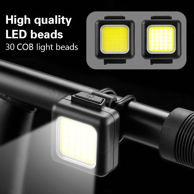 Велосипедный передний задний мини светодиодный фонарь комплект USB перезаряжаемый велосипедный фонарь задний фонарь Cob Lamp Bead водонепроницаемый велосипедный фонарь