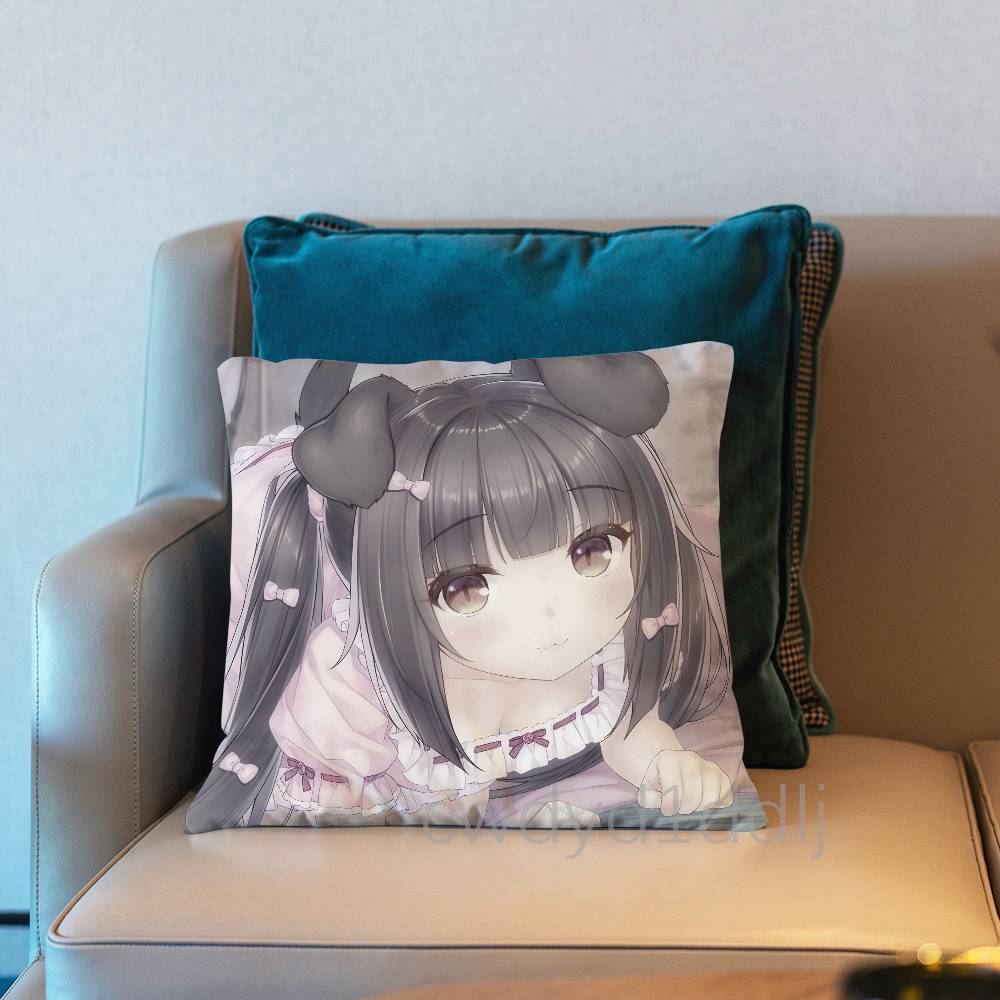 Chocovani NNekopara Chocola Наволочка Декоративная Наволочка На Подушку Чехол Для Подушки С Принтом Для Дивана