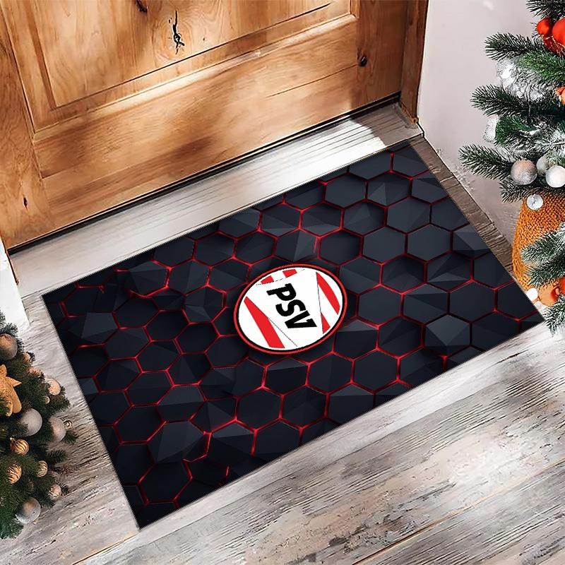 PSV Eindhoven FC Soccer Football Pattern Soft Area Rug Non Slip Indoor Floor Carpet Sports Decor Mat for Bedroom