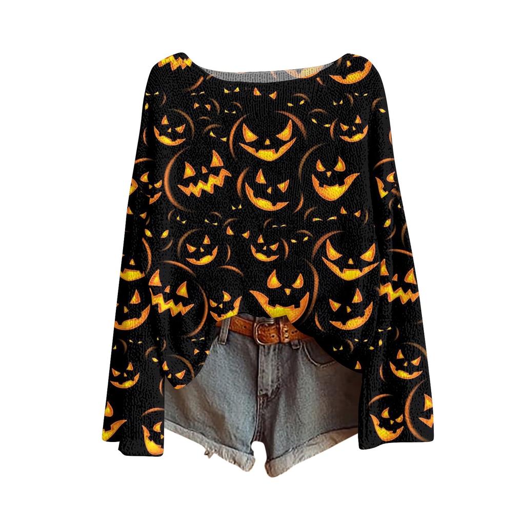 Женские осенние свитера с длинным рукавом, топы с принтом, пуловеры, свободная нарядная повседневная базовая одежда