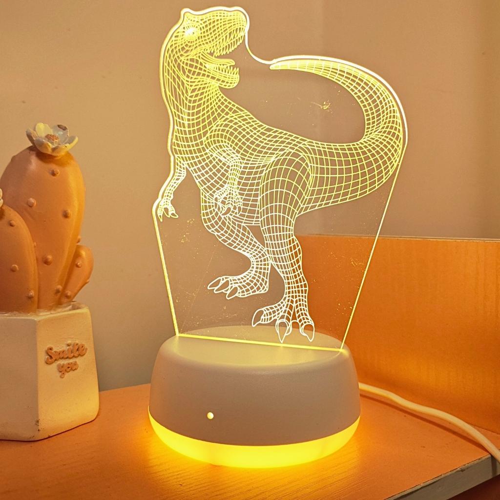USB3D Ночник Тираннозавр - Идеальный подарок для любителей динозавров, Декоративный атмосферный светильник для спальни/рабочего стола