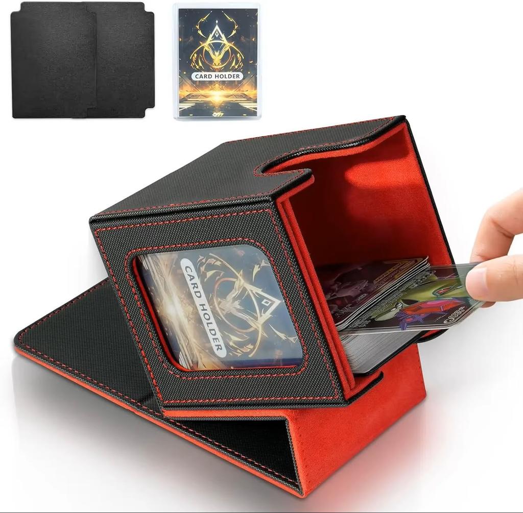 Коробка для колоды карт с дисплеем MTG Commander Вмещает 100+ карт в двойных протекторах Коробка для хранения коллекционных карт Подходит для TCG, Бейсбольных, Спортивных карт