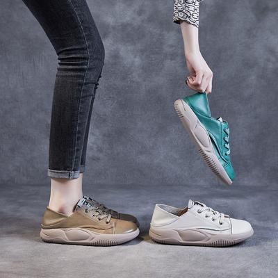 Повседневные туфли из пластинчатой кожи ретро-обувь