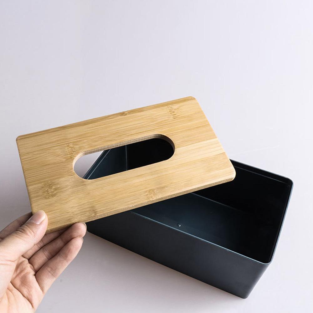 Wood Cover Tissue Box Creative Multi-Functional Table Storage Box Hotel Toilet Paper Organizer Box