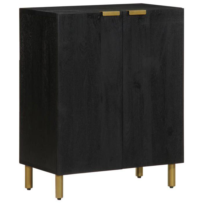 VidaXL Buffet noir 60x33x75 cm bois d'ingénierie, meuble de rangement, meuble de rangement de cuisine, meuble de rangement 4017650