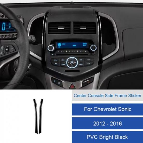 Для Chevrolet Sonic 2012-2016 Наклейка на боковую полосу центральной консоли из углеродного волокна