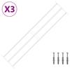 Window Security Grille with 3 Horizontal Bars 3 pcs 93 174 cm