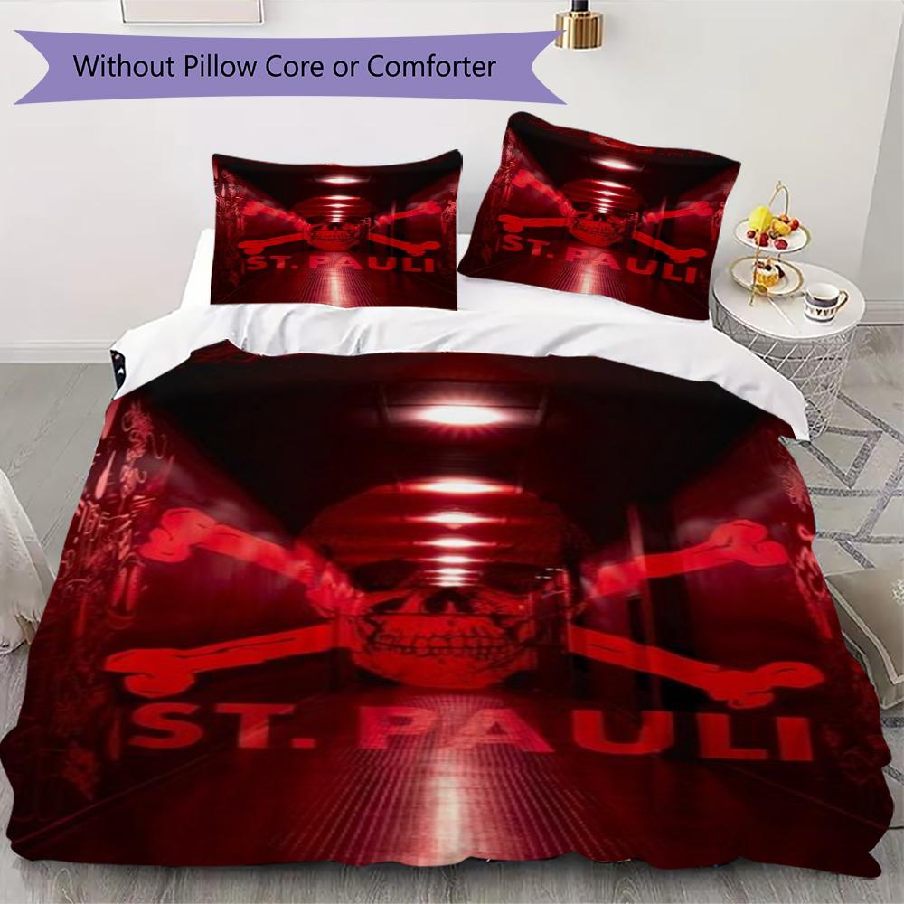 ST pauli Pattern Bedding uilt Set uilt Cover Pillowcase Home Decoration Birthday Gift (1 * duvet cover + 2 * pillowcase without core)183
