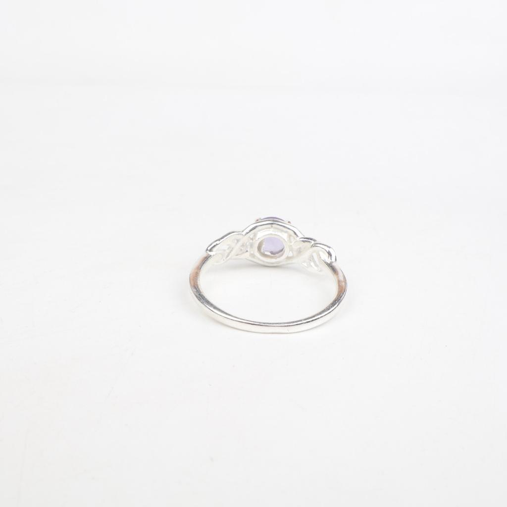 Фиолетовый ИОЛИТ Драгоценный камень 925 Стерлинговое серебро Ювелирное изделие Дизайнерское кольцо Подарок для женщин CZR-6-12