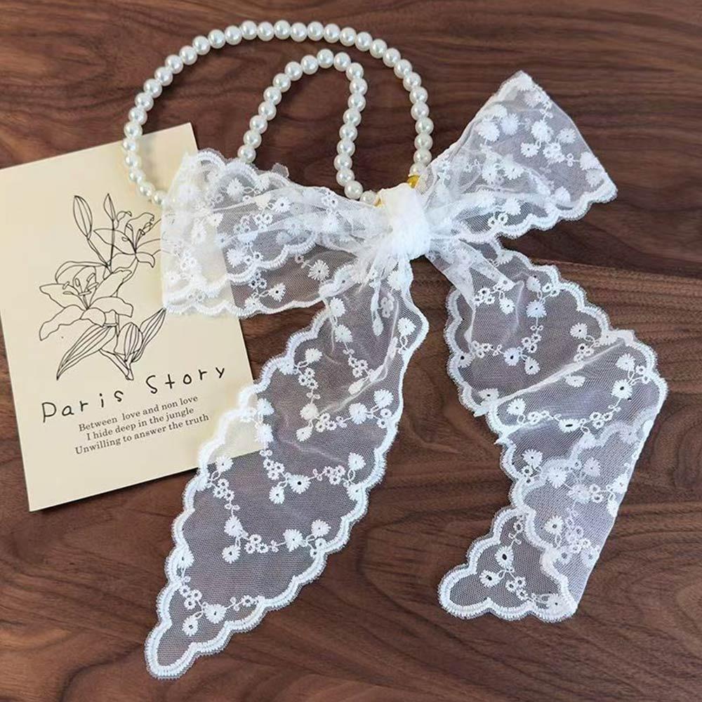 Fairy Hair Ribbon French Neckerchief Summer Lace Headband  for Women