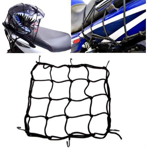 2 PCS Cargo Net,11.8 Inch X11.8 Inch Rack Bungee Net 6 Adjustable Hooks For Bike Bicycle Motorcycle (Black)