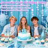 Transparent Bubble Garlands - Colored Bubble Decorations Mermaid Birthday Decorations Hanging Streamer Under The Sea Ocean Garland for Birthday