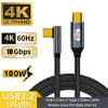 PD 100 Вт 5 А Быстрая зарядка, USB3.2 Gen2 10 Гбит/с Передача данных, 4K@60 Гц Зеркалирование экрана Видео Type-C Кабель для iPhone 17 Pro Max, MacBook Pro, Samsung