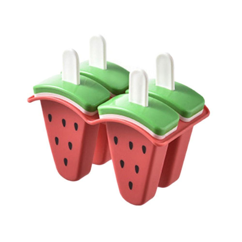 Frozen Homemade Juice Milk Ice Cream Mold With Cover Ice Popsicle Mould Watermelon Shape