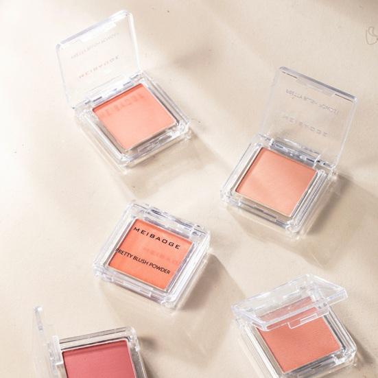 Monochrome Peach Blush Long-Lasting Matte Finish Smooth Waterproof Blush for Natural Delicate Cheeks