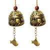 Mini Carp Pattern Fish Pendent Hanging Wind Chime Lucky Bell Home Temple Decor