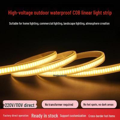 Сверхъяркая водонепроницаемая светодиодная неоновая лента COB 220 В для потолков гостиной