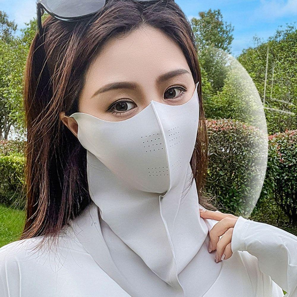 Ice Silk Sun Protection Mask UPF50+ Dustproof Anti-UV Neck Scarf Neck Protection 3D Breathable Sunshade Face Mask Outdoor