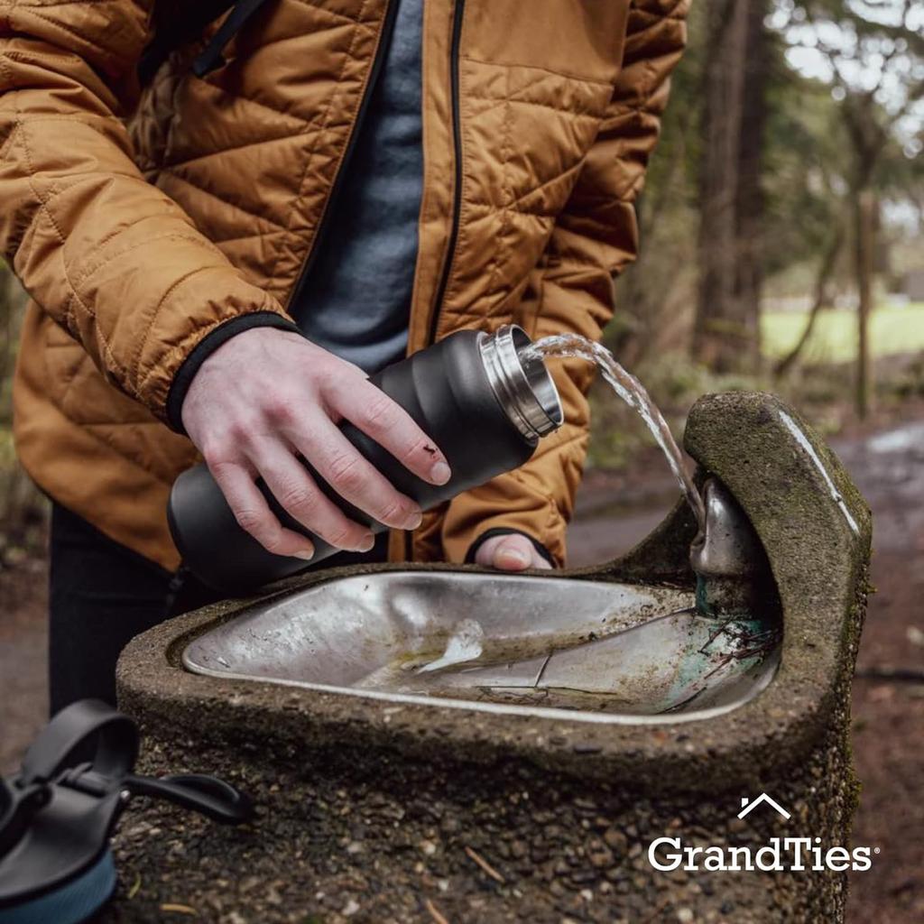 Кружка для воды из нержавеющей стали GRANDTIES с вакуумной изоляцией, с широким горлом, поставляется с 2 типами прямой подачи ледяной воды, горячей воды, легкой и большой, для занятий спортом