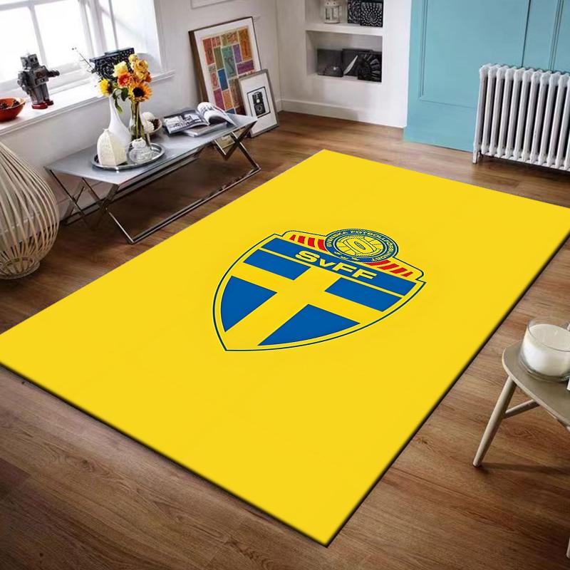 Yellow and Blue SvFF Emblem Rug Non-slip rug suitable for living room and bedroom sofas