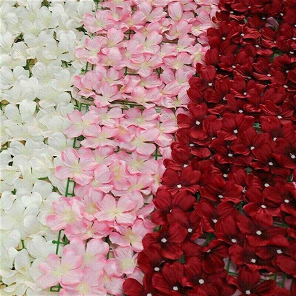 Настенный декор Защита конфиденциальности Настенный экран Искусственная сакура Ограждение Гортензия Ряд Искусственный забор