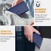 For iPhone Air Wallet Case with Strap Carbon Fiber Texture Leather Mobile Cover