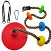 Farfly Tarzan Rope for Kids, 5 Discs, 2m Climbing Rope with Belt and Carabiner, 150kg Weight Capacity, Knotted Rope for Parks, Outdoors, Climbing