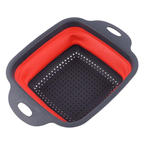 Складная корзина для слива с быстрым сливом, термостойкая, без содержания бисфенола А, кухонный дуршлаг для фруктов и овощей с ручками