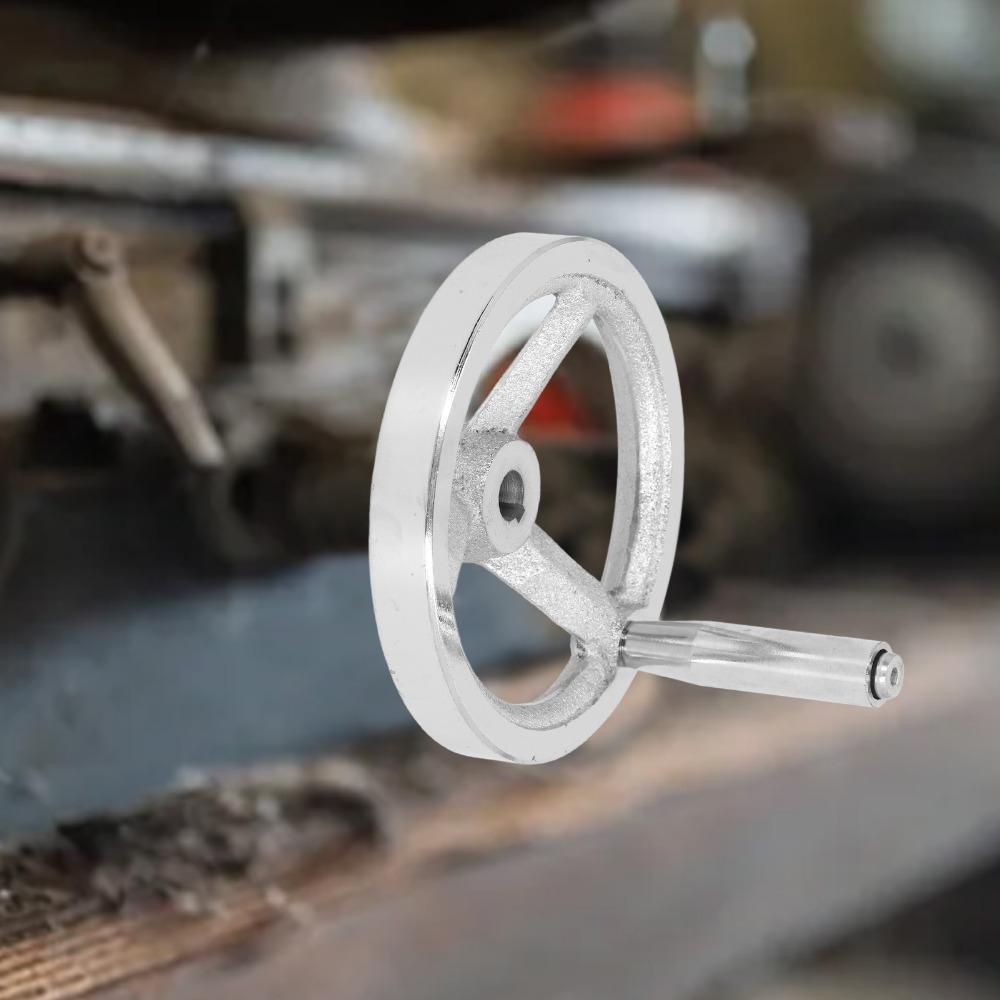 Round Shape Cast Iron Handwheel Cast Iron Material Hand Wheel with Handle  For Lathe