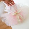1 шт. Одежда для домашних животных, собак, кошек, весна-лето, тонкое розовое платье принцессы с кружевным воротником и сеткой, подходит для маленьких и средних собак