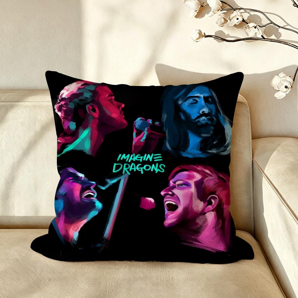 Band IImagineDDragons Cushion Cover Pillow Case Antidustmite Pillowcase Silky Short Plush Sofa Cushion Cover hot