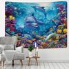 Beautiful Underwater World Dolphin Fantasy Scene Bohemian Decoration Hippie Bedroom Home Decoration Tapestry