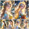 5D Diy Алмазная картина Мультфильм Цветочная девочка Полная Алмазная мозаика Вышивка Мечта Бабочка Набор для вышивки крестом Украшение для дома