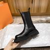 New Fashion Shoes: Mid-calf Thick-soled Autumn and Winter Single Boots, Short Boots, and Chimney Boots