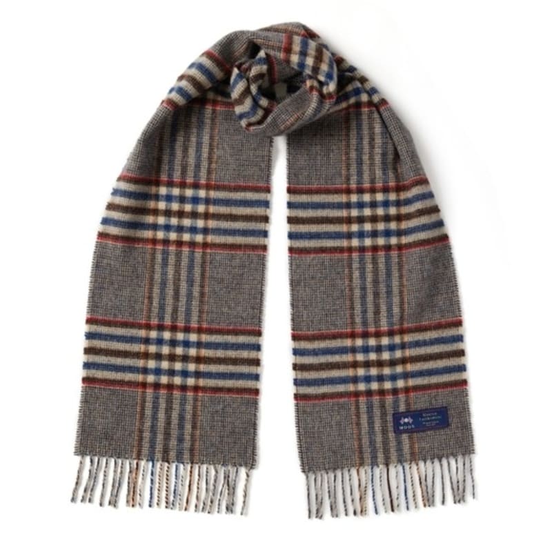 ABRAHAM MOON Шарф из мериносовой шерсти 25 см - Харрисон Красно-коричневый