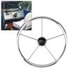 15 1 2in 5 Spoke 10 Degree Steering Wheel Stainless Steel Marine Boat Accessories