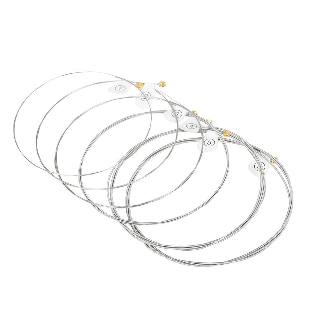 Высокоуглеродистая сталь Никель 6 шт. Струны для электрогитары 009 042 дюйма Шестигранный сердечник Обмотка Профессиональные Студийные Сценические Сверхпрочные Долгий срок службы Яркий тон