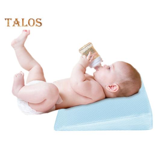 Подушка для сна младенца, пена с эффектом памяти, клиновидная подушка для грудного вскармливания, антирефлюксная подушка для младенцев с чехлом на молнии для мальчиков и девочек, детская кровать